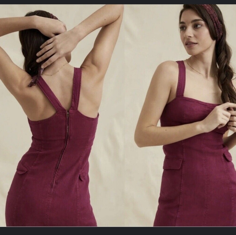 Anthropologie linen dress